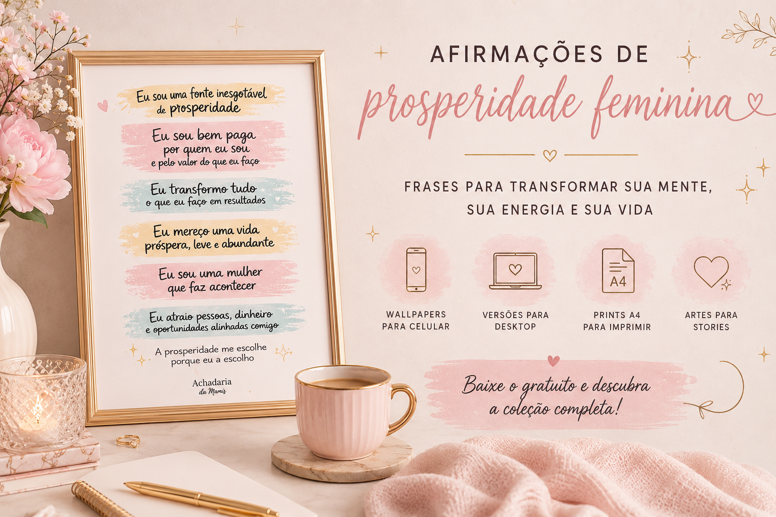 Pack de Afirmações de Prosperidade Feminina